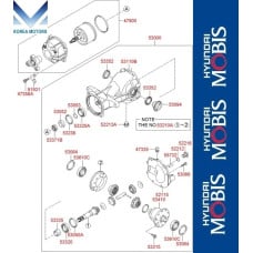 50-501 rear differential hyundai santa fe cm 2009-12